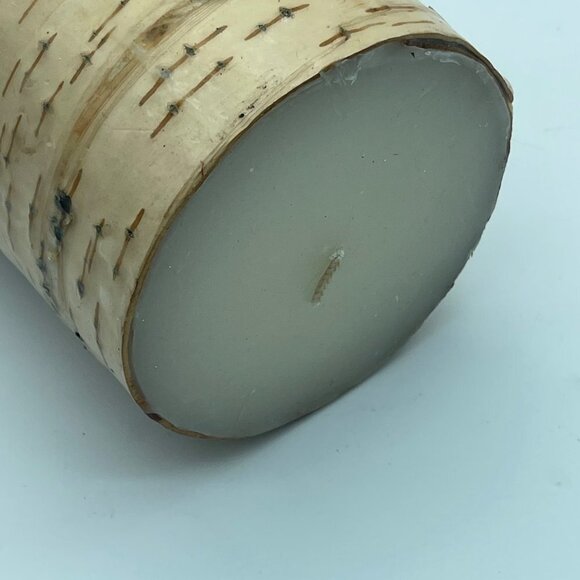 Large Candle Brown Tan Tree Trunk Log - Picture 10 of 11